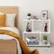 Costway 2-Tier Bookshelf S Shaped Bookcase Storage Rack Display Shelf w/Thick Foot Mats